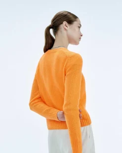 Outlet FROM FUTURE Pull Col Rond Court Magic Orange