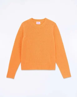 Sale FROM FUTURE Pull Col Rond Court Magic Orange