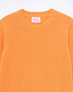 Sale FROM FUTURE Pull Col Rond Court Magic Orange