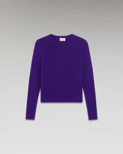 New FROM FUTURE Pull Col Rond Court Intense Purple