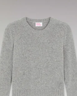 Online FROM FUTURE Pull Col Rond Court Gris Chine Fonce