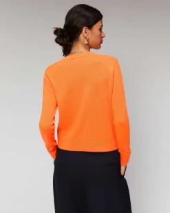 FROM FUTURE Pull Col Rond Disco Leger Violet Fluo