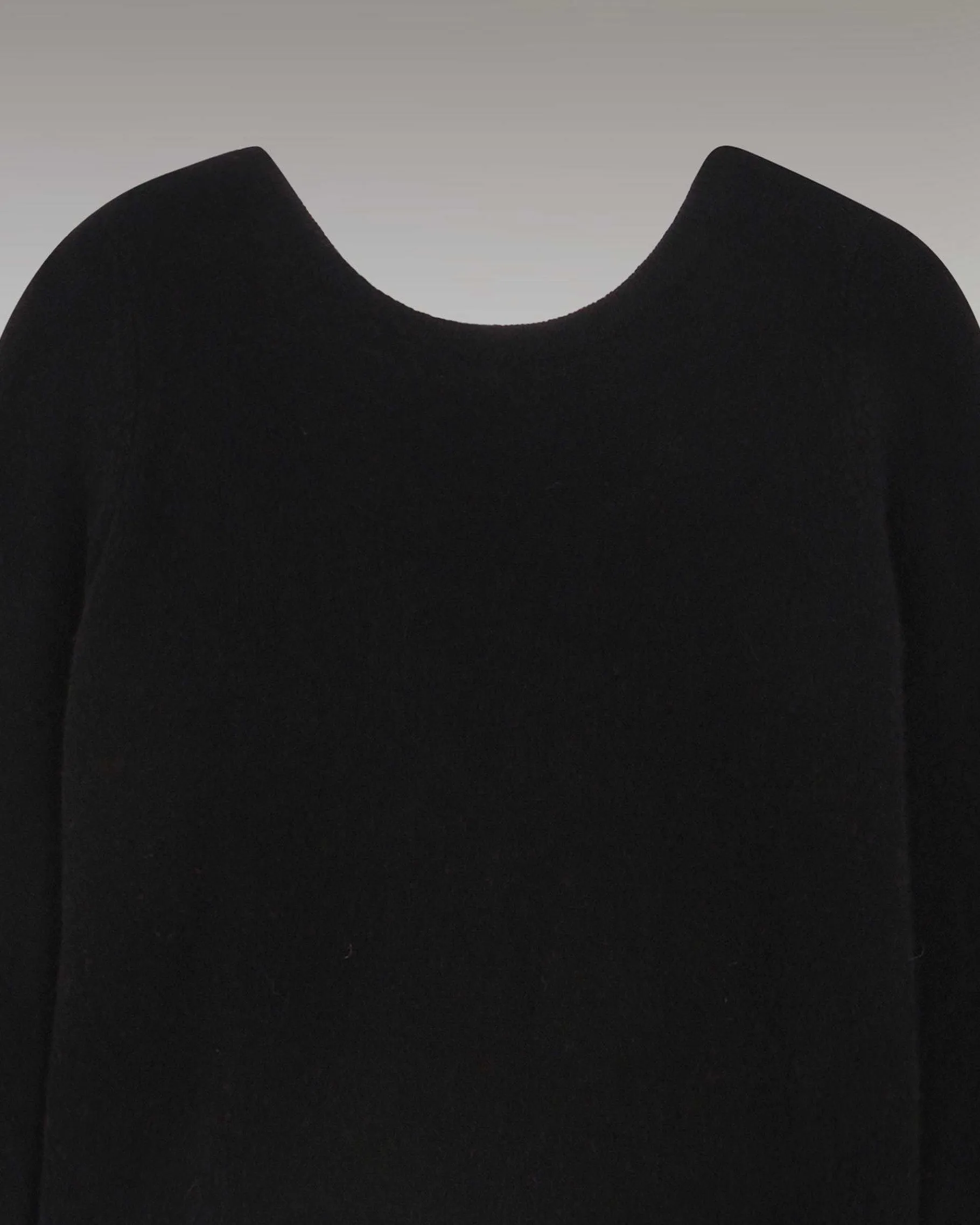 FROM FUTURE Pull Col Rond Dos Nu Leger Noir