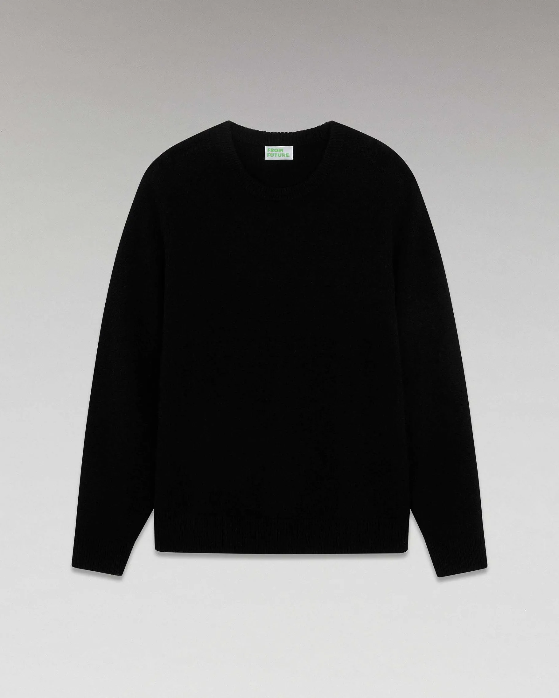 Outlet FROM FUTURE Pull Col Rond Epais Noir