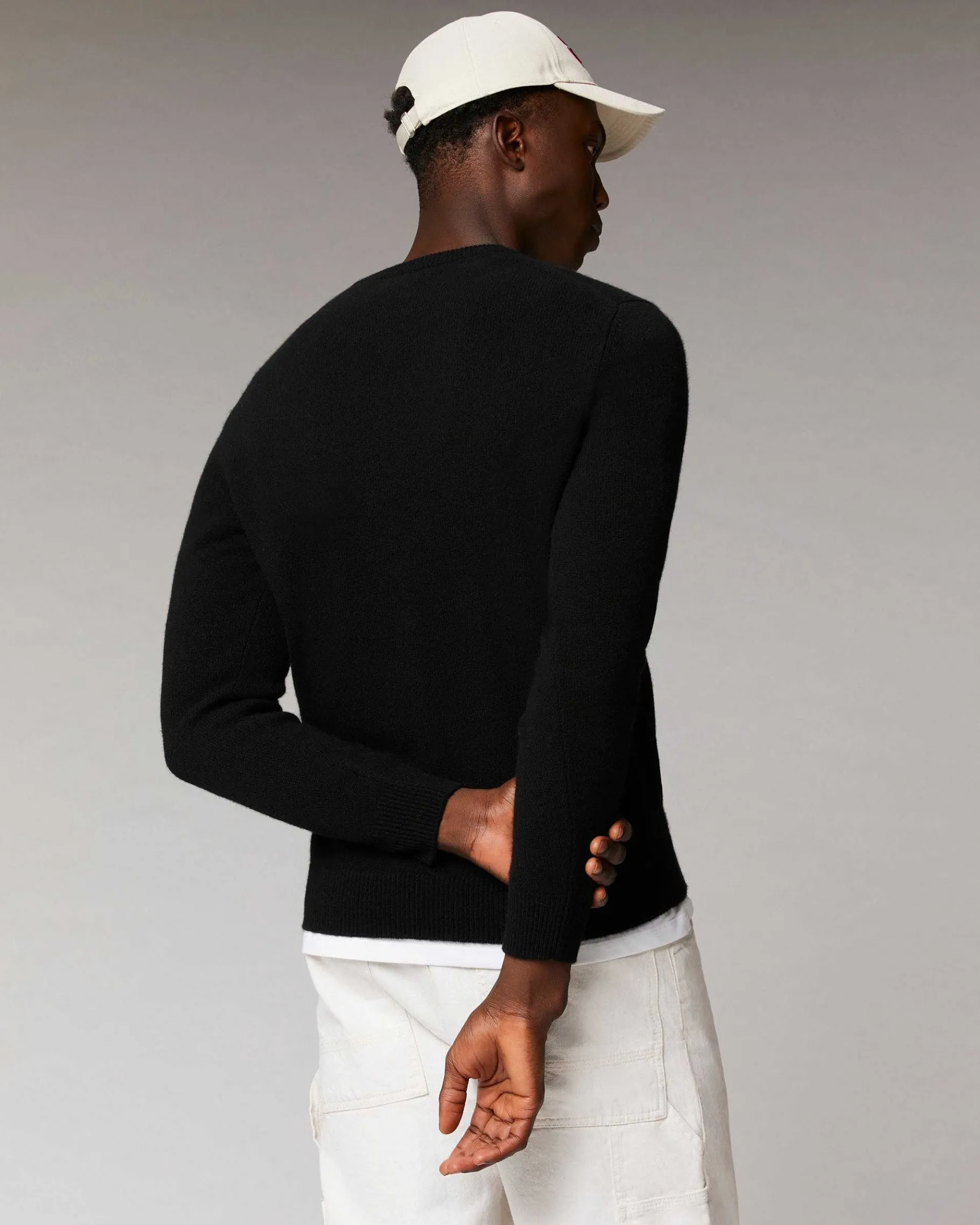 Outlet FROM FUTURE Pull Col Rond Epais Noir