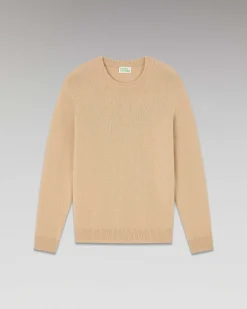Hot FROM FUTURE Pull Col Rond Epais Beige