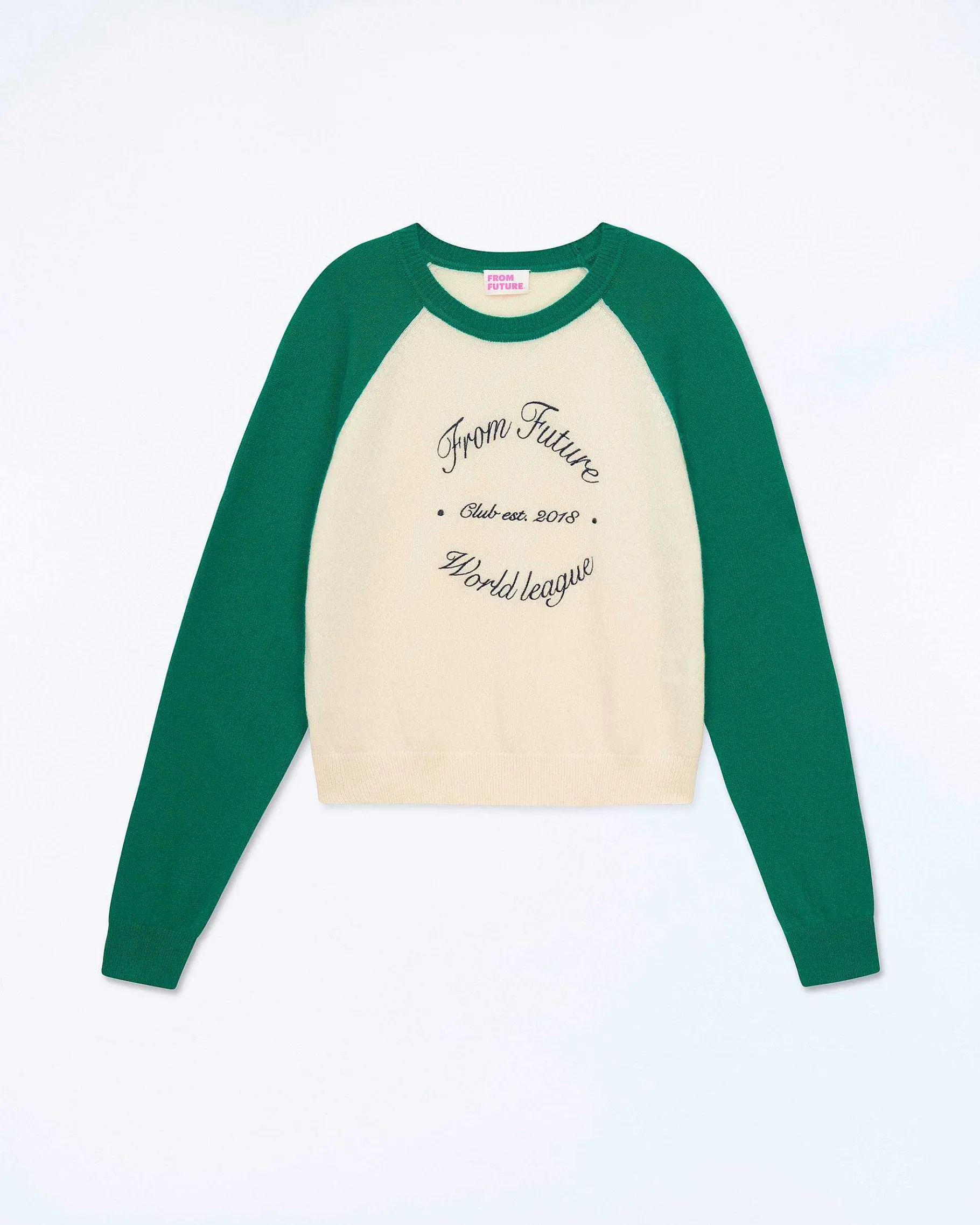 New FROM FUTURE Pull Col Rond Club Ecru