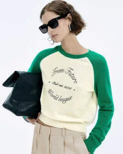 New FROM FUTURE Pull Col Rond Club Ecru