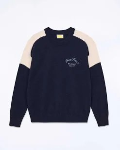 FROM FUTURE Pull Col Rond Club Navy