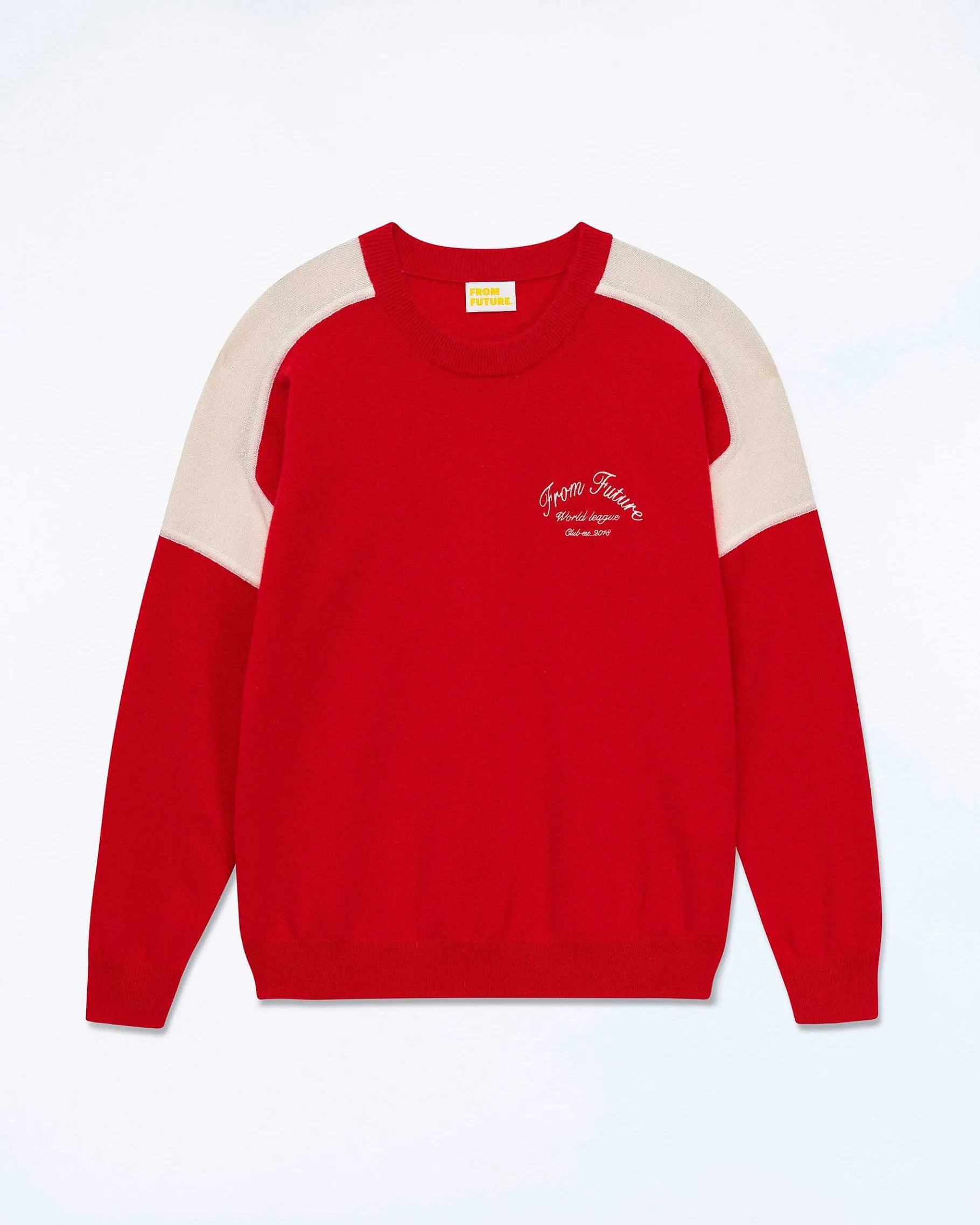 Sale FROM FUTURE Pull Col Rond Club Perfect Red