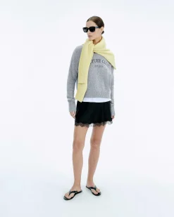 Online FROM FUTURE Pull Col Rond Future Gris Chine Fonce
