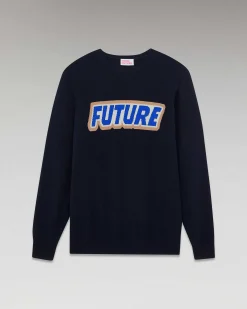 Hot FROM FUTURE Pull Col Rond Future Navy