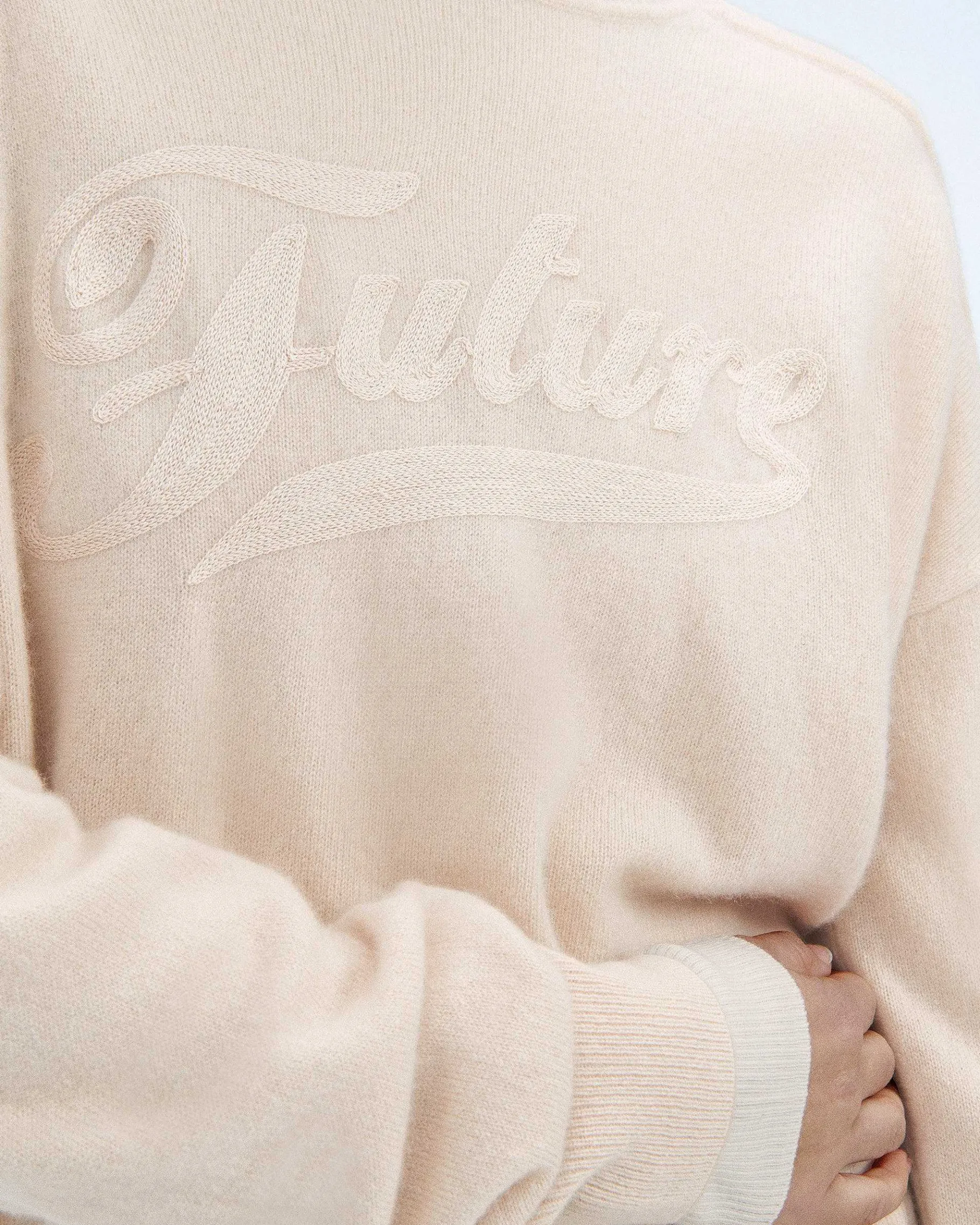 FROM FUTURE Pull Col Rond Future Light Beige