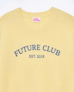 Best FROM FUTURE Pull Col Rond Future Baby Yellow
