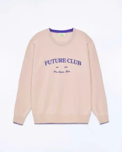 Outlet FROM FUTURE Pull Col Rond Future Club Light Beige