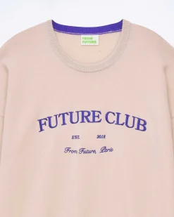 Outlet FROM FUTURE Pull Col Rond Future Club Light Beige