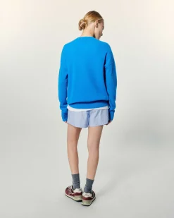Best FROM FUTURE Pull Col Rond Keep It Tasty Surf Blue