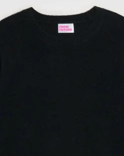 Discount FROM FUTURE Pull Col Rond Leger Noir