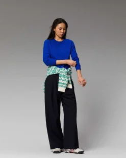 Best FROM FUTURE Pull Col Rond Leger Pop Blue