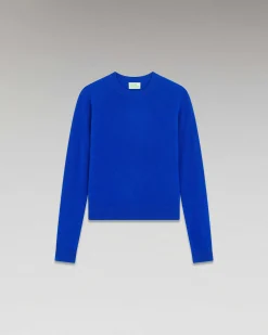 Best FROM FUTURE Pull Col Rond Leger Pop Blue