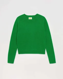 Discount FROM FUTURE Pull Col Rond Leger Vert Gazon