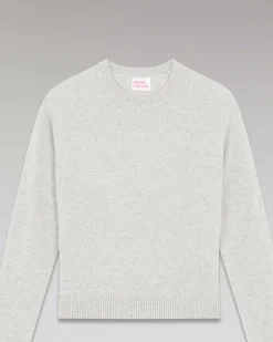 Best FROM FUTURE Pull Col Rond Leger Gris Chine Clair