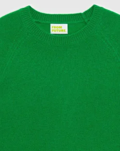 Online FROM FUTURE Pull Col Rond Leger Vert Gazon