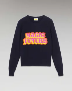 FROM FUTURE Pull Col Rond Magic Future Navy