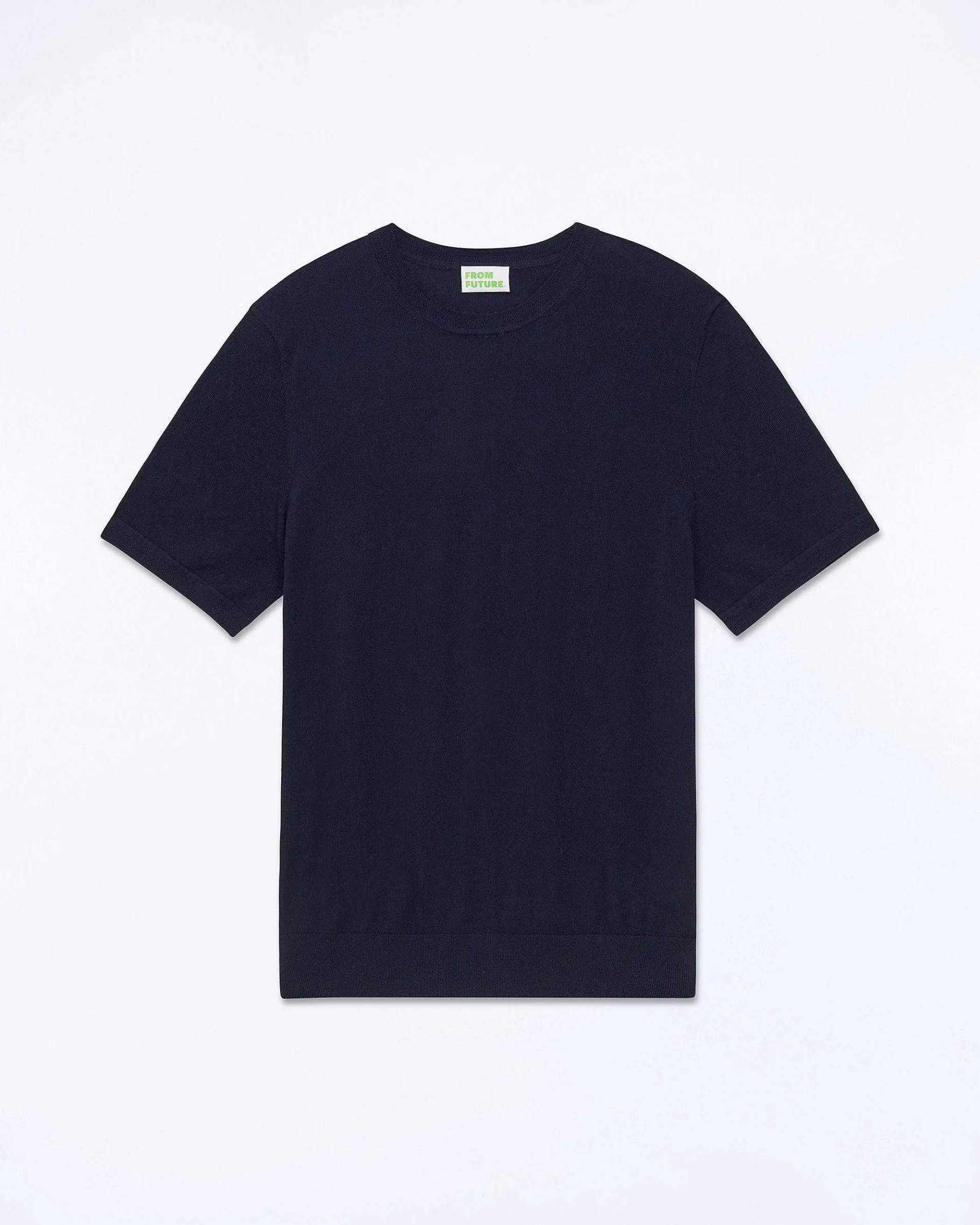 Discount FROM FUTURE Pull Col Rond Manches Courtes Navy