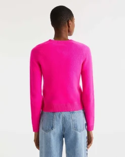 Hot FROM FUTURE Pull Col Rond Manches Raglan Light Flash Pink