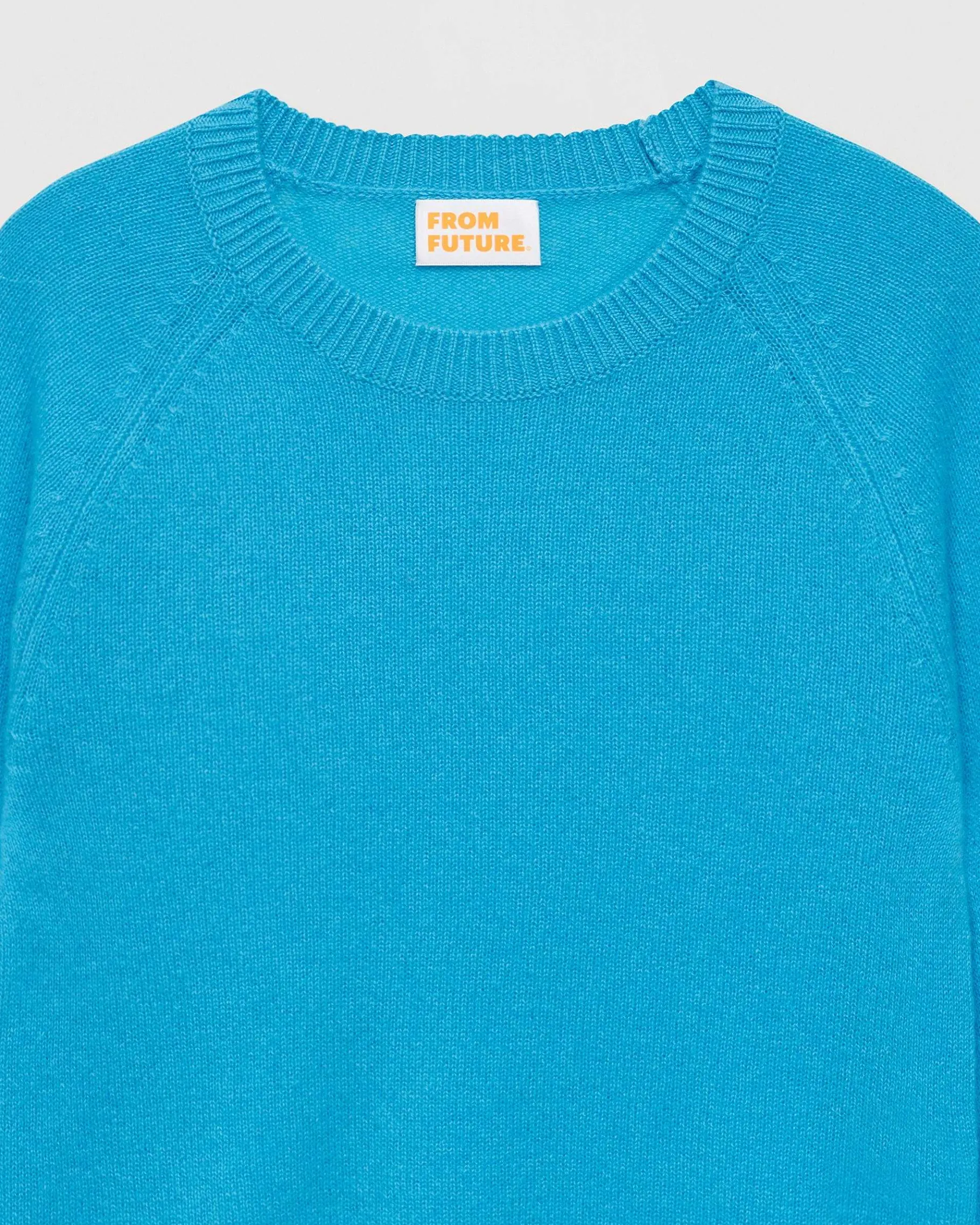 Discount FROM FUTURE Pull Col Rond Manches Raglan Light Water Blue