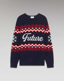Best FROM FUTURE Pull Col Rond Norvegien Future Navy