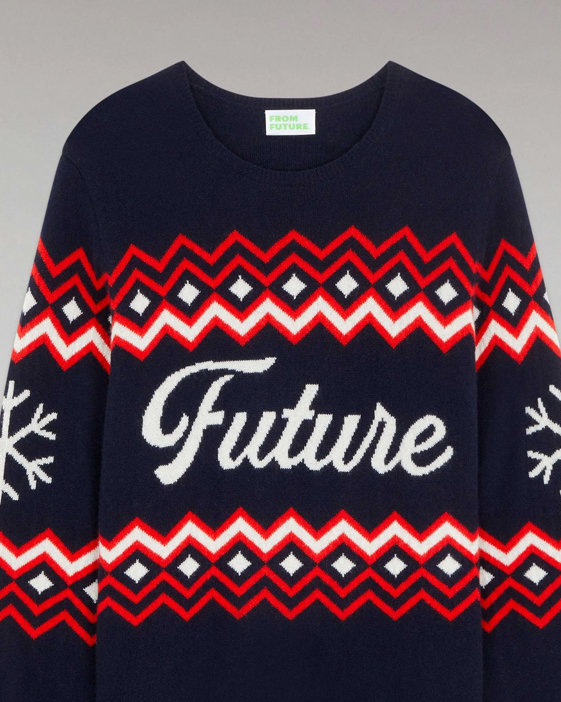 Best FROM FUTURE Pull Col Rond Norvegien Future Navy