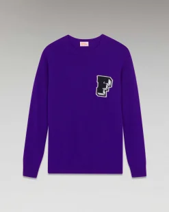 FROM FUTURE Pull Col Rond Oversize Winter Purple