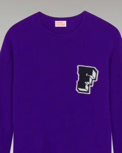 FROM FUTURE Pull Col Rond Oversize Winter Purple