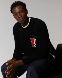 FROM FUTURE Pull Col Rond Oversize Noir