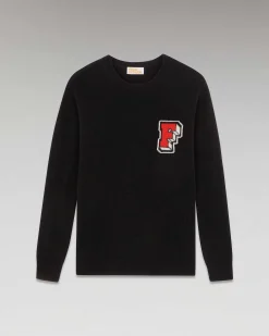 FROM FUTURE Pull Col Rond Oversize Noir
