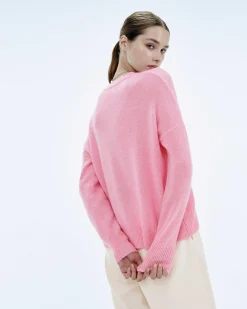 Best FROM FUTURE Pull Col Rond Oversize Magic Pink Mouline