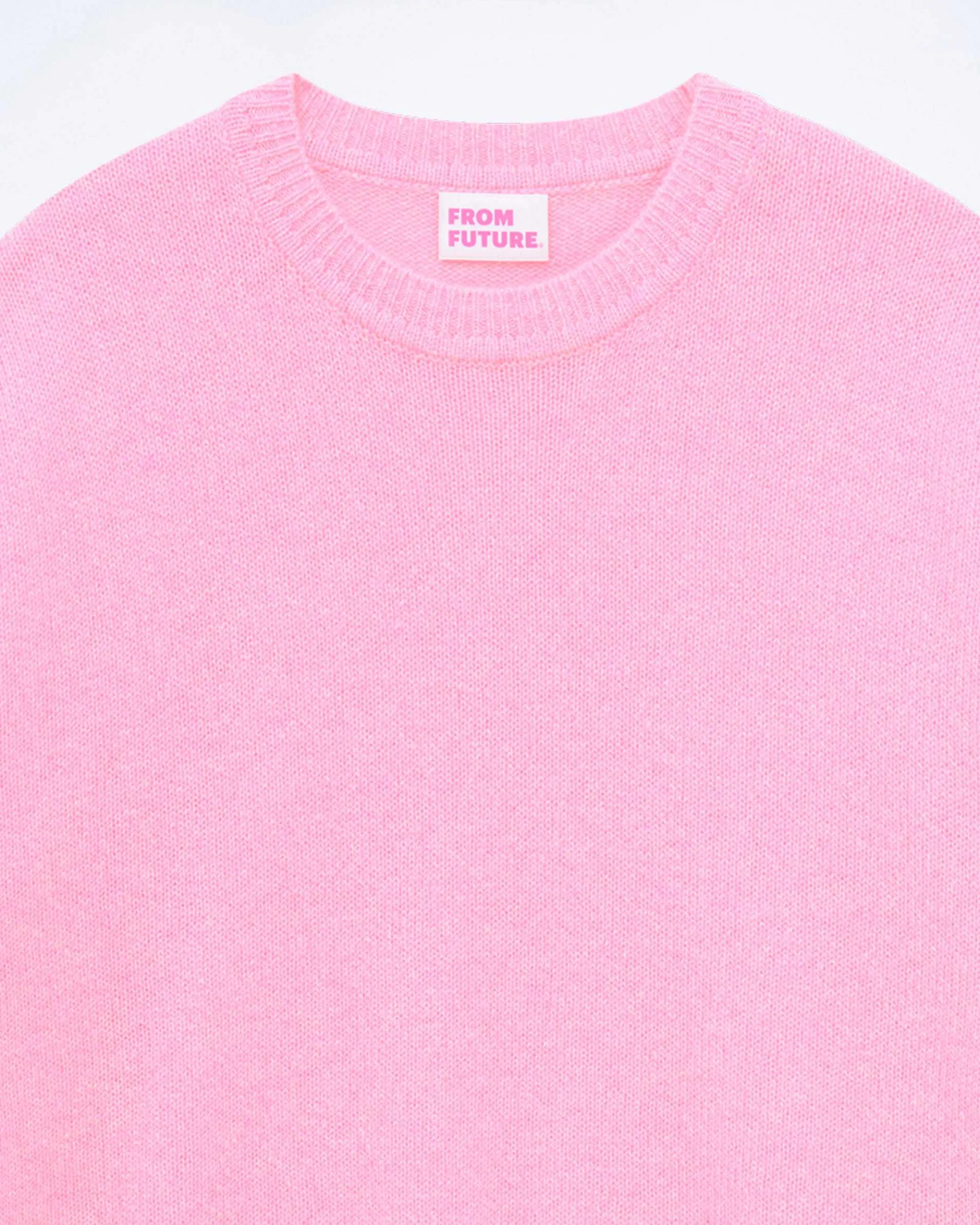 Best FROM FUTURE Pull Col Rond Oversize Magic Pink Mouline