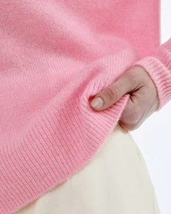 Best FROM FUTURE Pull Col Rond Oversize Magic Pink Mouline