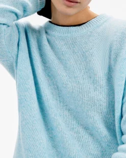 Clearance FROM FUTURE Pull Col Rond Oversize Acid Blue Mouline