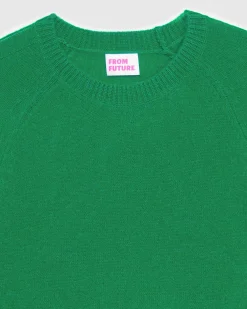 Outlet FROM FUTURE Pull Col Rond Oversize Leger Winter Green