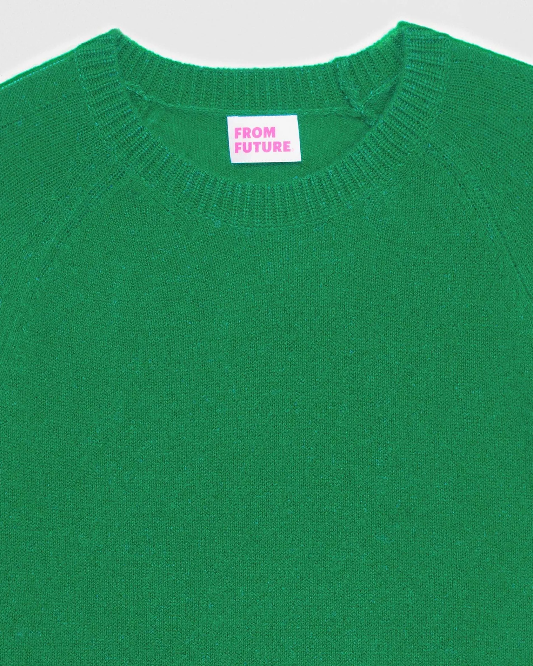 Outlet FROM FUTURE Pull Col Rond Oversize Leger Winter Green