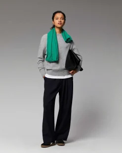 FROM FUTURE Pull Col Rond Oversize Leger Winter Fuschia