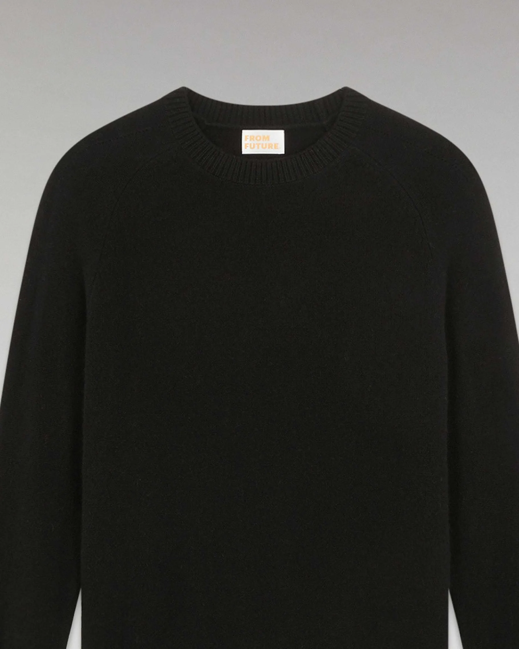 Discount FROM FUTURE Pull Col Rond Oversize Leger Noir