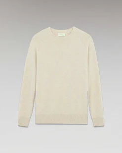 Sale FROM FUTURE Pull Col Rond Raglan Beige Chine