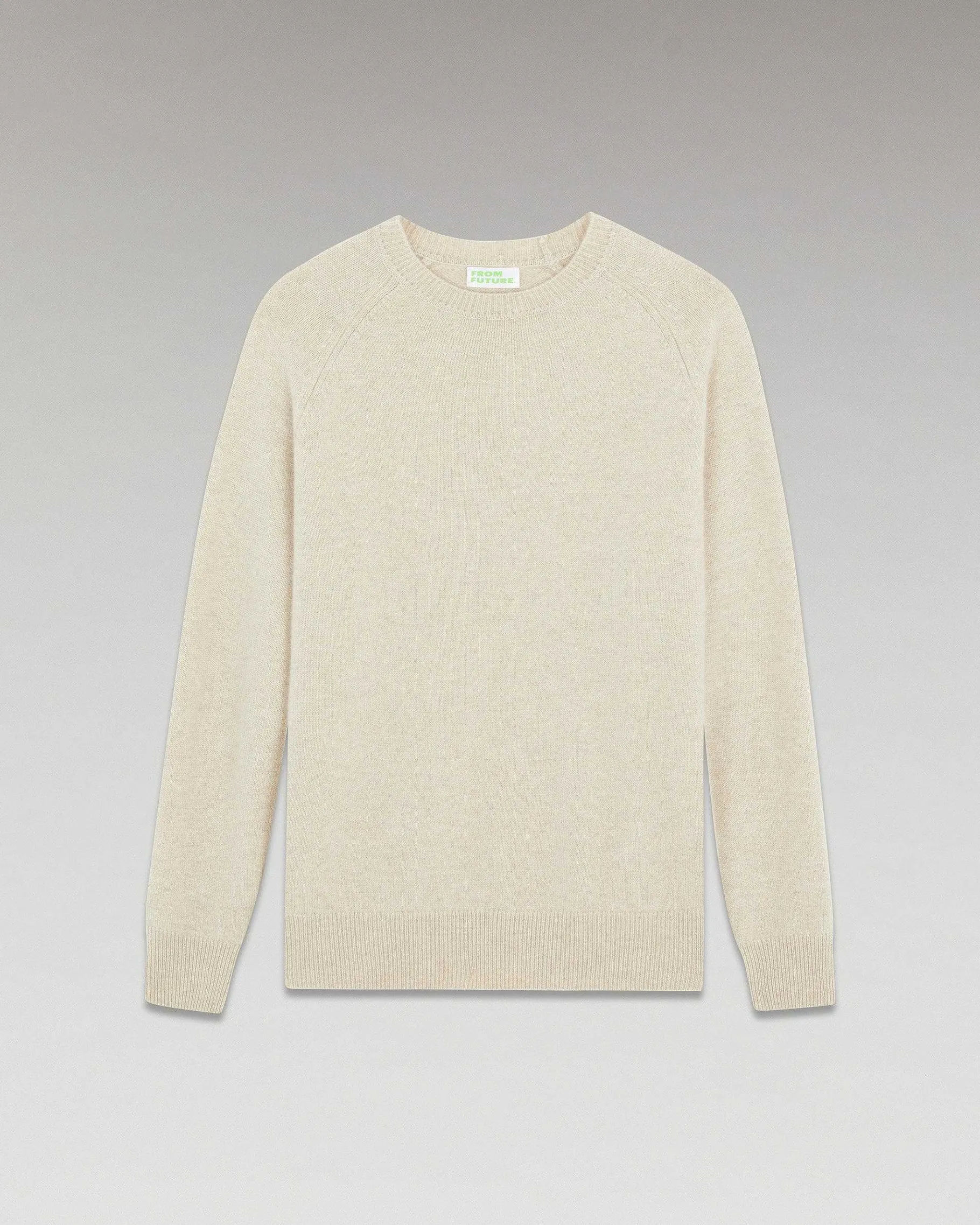 Online FROM FUTURE Pull Col Rond Raglan Beige Chine