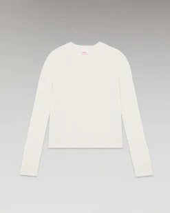 Hot FROM FUTURE Pull Col Rond Raglan Ecru