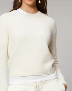 Hot FROM FUTURE Pull Col Rond Raglan Ecru