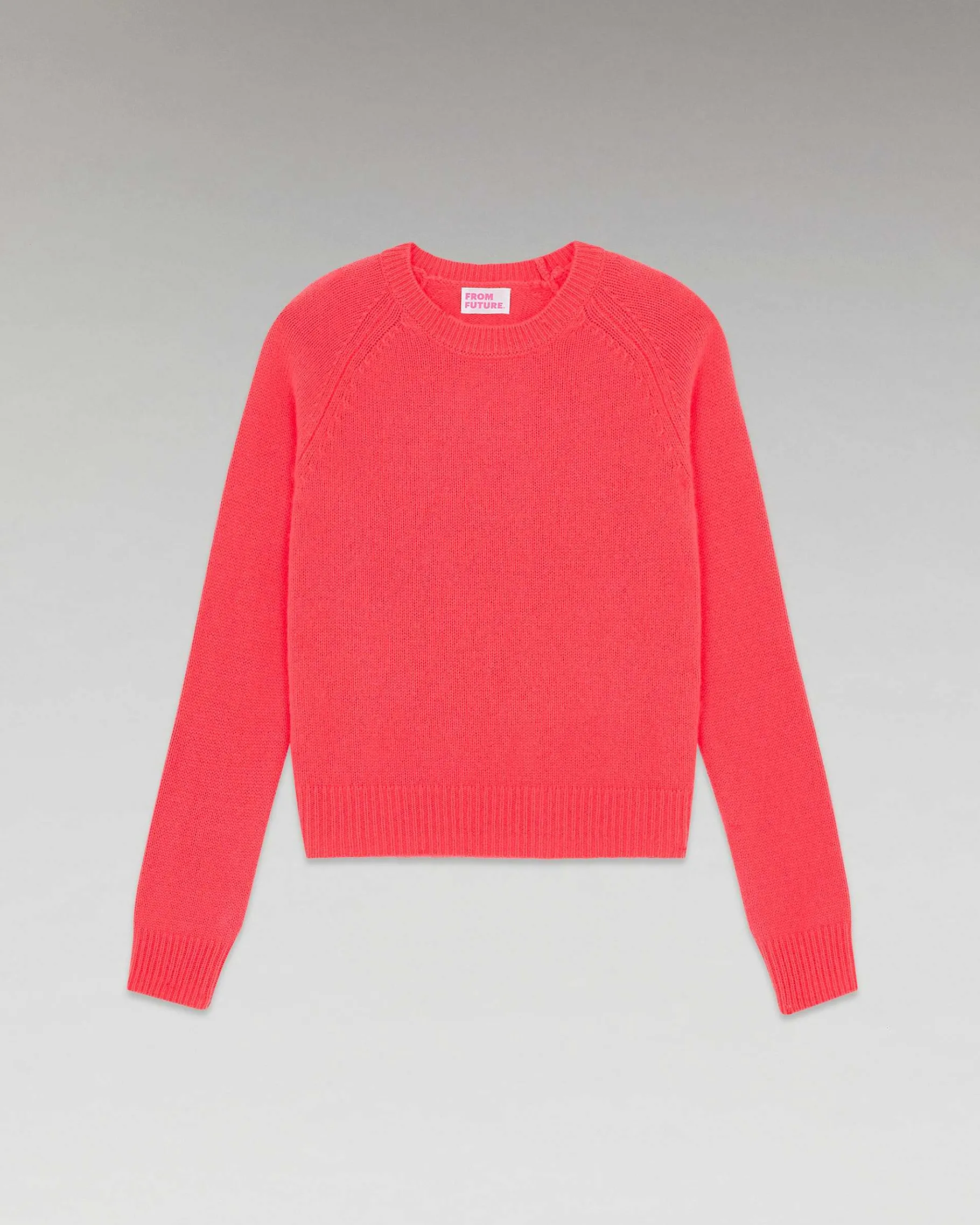 Discount FROM FUTURE Pull Col Rond Raglan Coral Pink